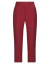 Berwich Woman Pants Brick Size 4 Polyester, Virgin Wool, Elastane In Red