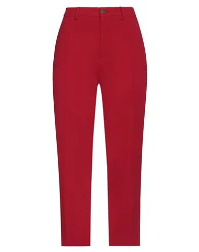 Berwich Woman Pants Brick Size 6 Polyester, Elastane In Red