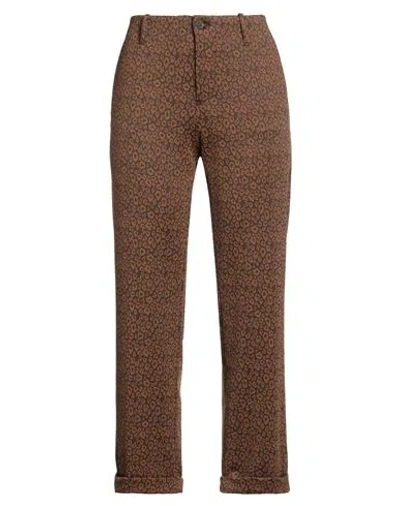 Berwich Woman Pants Brown Size 14 Polyamide, Elastane
