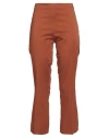 Berwich Woman Pants Brown Size 2 Cotton, Elastane