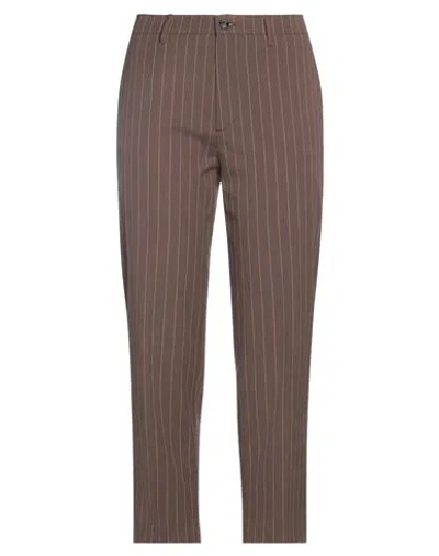 Berwich Woman Pants Brown Size 4 Cotton, Lyocell