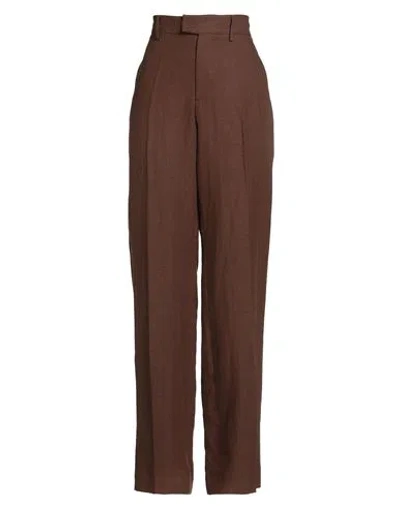 Berwich Woman Pants Brown Size 4 Linen
