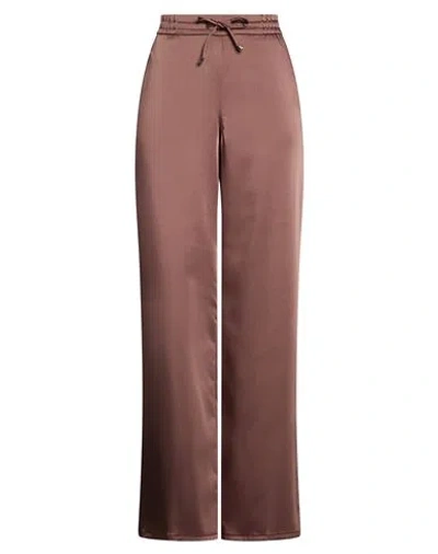 Berwich Woman Pants Brown Size 4 Polyester, Elastane