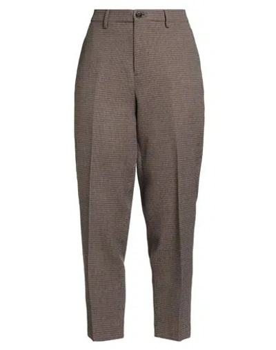 Berwich Woman Pants Brown Size 4 Virgin Wool, Cotton