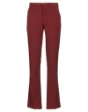Berwich Woman Pants Burgundy Size 8 Polyester, Elastane In Red