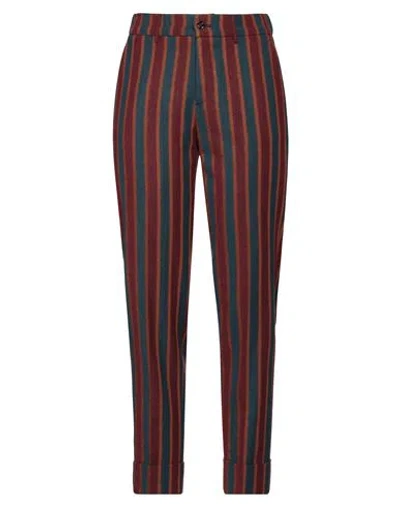 Berwich Woman Pants Burgundy Size 8 Virgin Wool In Red