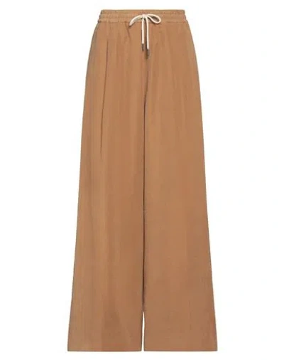 Berwich Woman Pants Camel Size 4 Polyester, Polyamide In Beige