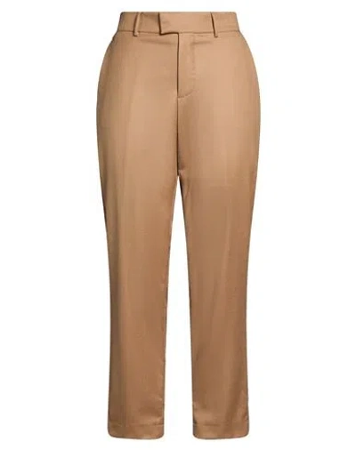 Berwich Woman Pants Camel Size 6 Virgin Wool In Beige