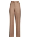 Berwich Woman Pants Camel Size 8 Virgin Wool In Brown