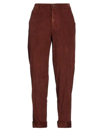 Berwich Woman Pants Chocolate Brown Size 6 Viscose, Cotton, Elastane