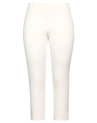 Berwich Woman Pants Cream Size 12 Polyester, Elastane In White