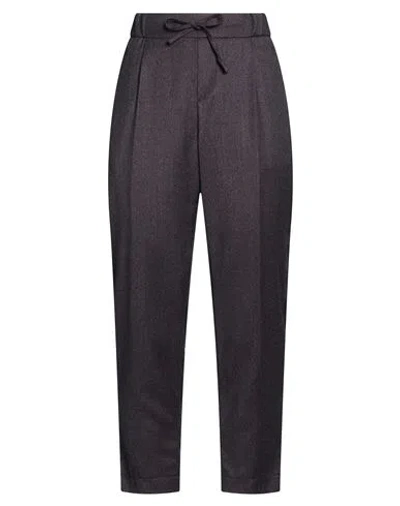 Berwich Woman Pants Dark Purple Size 2 Virgin Wool In Multi
