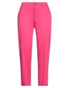 Berwich Woman Pants Fuchsia Size 6 Cotton, Elastane In Pink