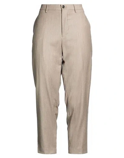 Berwich Woman Pants Grey Size 6 Virgin Wool, Cashmere In Neutral