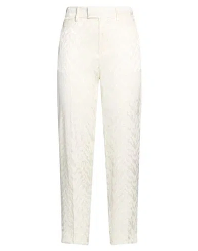 Berwich Woman Pants Ivory Size 4 Viscose, Polyester In White