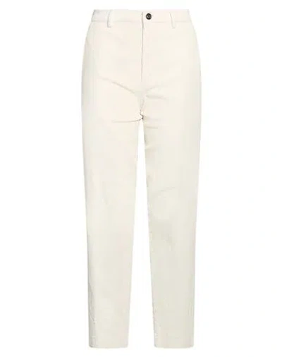 Berwich Woman Pants Ivory Size 6 Cotton, Elastane In White