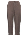 Berwich Woman Pants Khaki Size 12 Lyocell, Linen In Beige