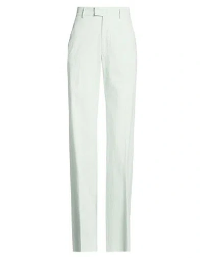 Berwich Woman Pants Light Green Size 10 Cotton, Elastane