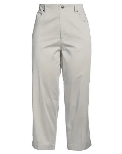 Berwich Woman Pants Light Grey Size 8 Cotton, Elastane