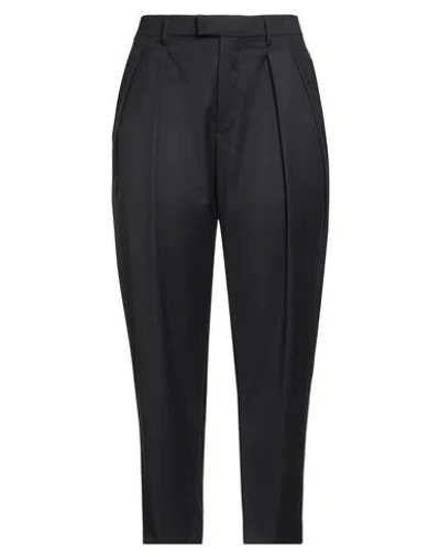 Berwich Woman Pants Midnight Blue Size 10 Polyester, Viscose, Elastane In Black