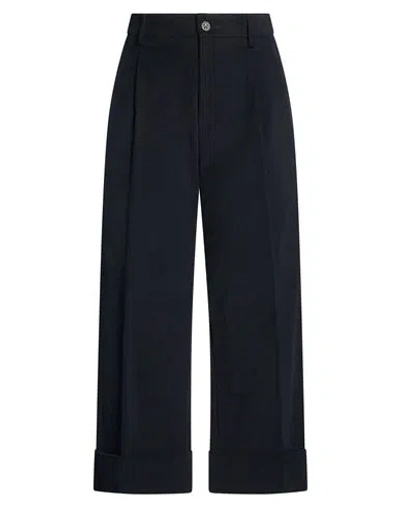 Berwich Woman Pants Midnight Blue Size 6 Cotton, Elastane In Black