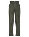 Berwich Woman Pants Military Green Size 0 Cotton, Viscose, Elastane