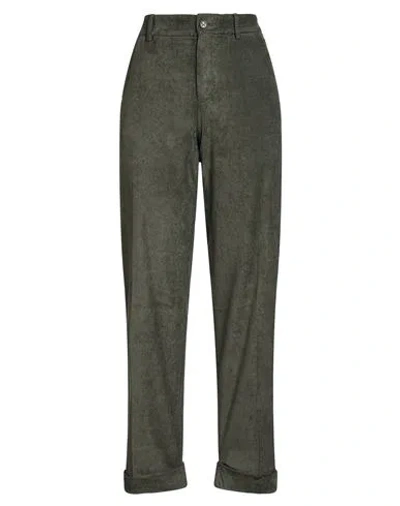 Berwich Woman Pants Military Green Size 0 Cotton, Viscose, Elastane