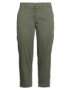 Berwich Woman Pants Military Green Size 10 Cotton, Elastane
