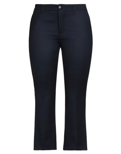 Berwich Woman Pants Navy Size 6 Virgin Wool In Blue