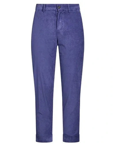 Berwich Woman Pants Purple Size 2 Cotton, Viscose, Elastane