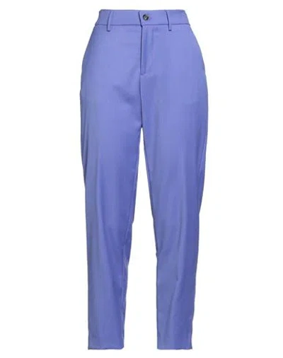 Berwich Woman Pants Purple Size 8 Polyester, Viscose, Elastane