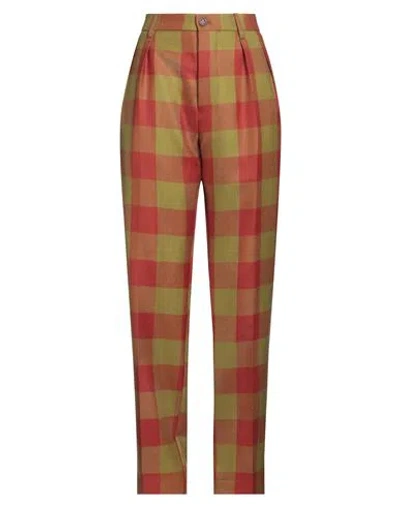 Berwich Woman Pants Red Size M Virgin Wool