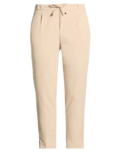 Berwich Woman Pants Sand Size 10 Polyester, Elastane In Neutral