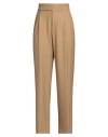 Berwich Woman Pants Sand Size 6 Polyester, Virgin Wool, Elastane In Brown