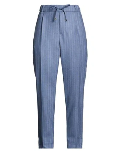 Berwich Woman Pants Slate Blue Size 4 Virgin Wool, Cashmere