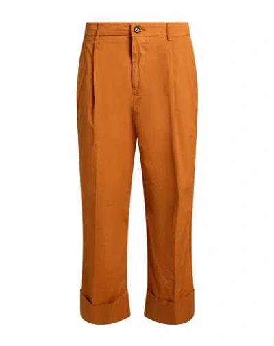 Berwich Woman Pants Tan Size 8 Cotton, Silk, Elastane In Brown