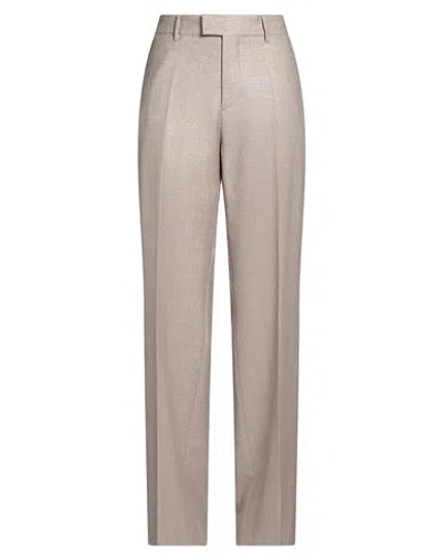 Berwich Woman Pants Taupe Size 8 Virgin Wool, Viscose, Polyamide, Elastane In Gray