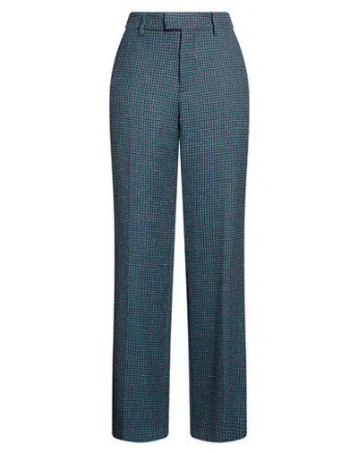 Berwich Woman Pants Turquoise Size 2 Virgin Wool, Polyamide, Cotton, Acrylic In Blue