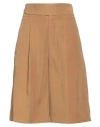 Berwich Woman Shorts & Bermuda Shorts Camel Size 0 Polyester, Polyamide In Beige