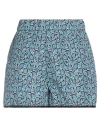 Berwich Woman Shorts & Bermuda Shorts Deep Teal Size M Cotton In Green