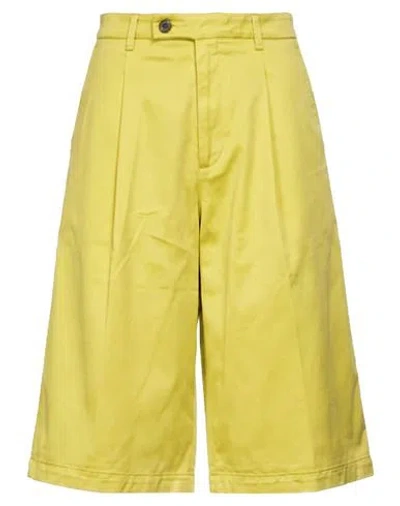 Berwich Woman Shorts & Bermuda Shorts Yellow Size 2 Cotton, Viscose, Elastane