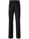 Berwich Wool Cargo Trousers In Black