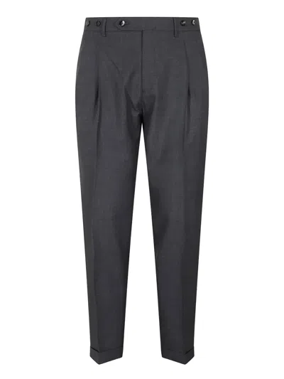 Berwich Pant Doppia Pinces Frescolana Barberis In Gray