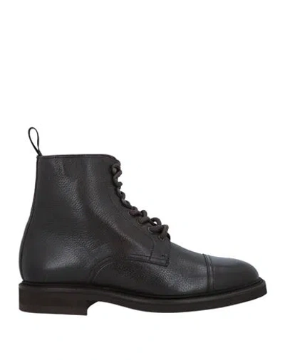 Berwick 1707 Man Ankle Boots Dark Brown Size 9 Leather