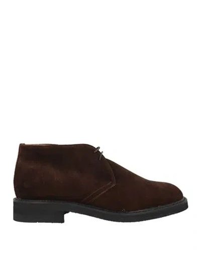 Berwick 1707 Man Ankle Boots Dark Brown Size 9 Leather