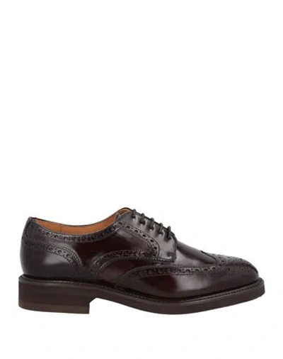 Berwick 1707 Man Lace-up Shoes Cocoa Size 8.5 Leather In Brown