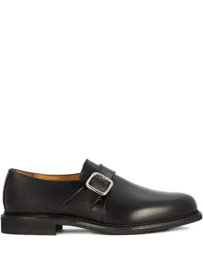 Berwick Shoes Buckle-fastening Leather Loafers In Black