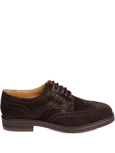 Berwick Shoes Leather Derby Shoes In Brown