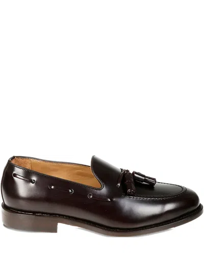 Berwick Shoes Tassel Beaded Loafers In Brown