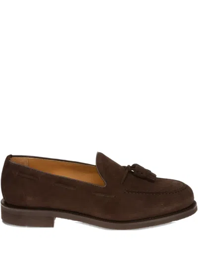 Berwick Shoes Tassel-detail Leather Loafers In Brown